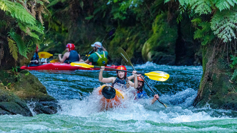 Grab a friend and paddle your way into adventure on the Kaituna River with our incredible tandem kayak tours