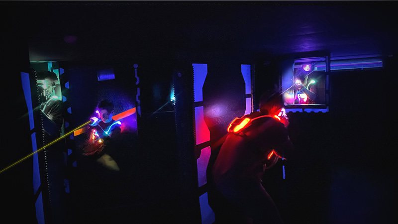Suit up and battle in our exhilarating laser tag arena! 
Join your Squad for daring missions and prove that you have what it takes to be a Space Marine!