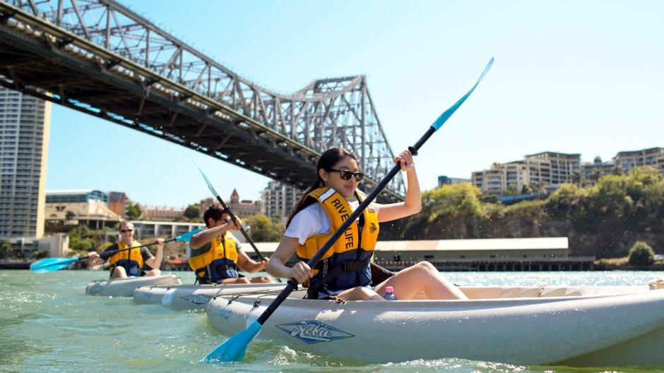 Hire a kayak and enjoy the sensational views of Brisbane.