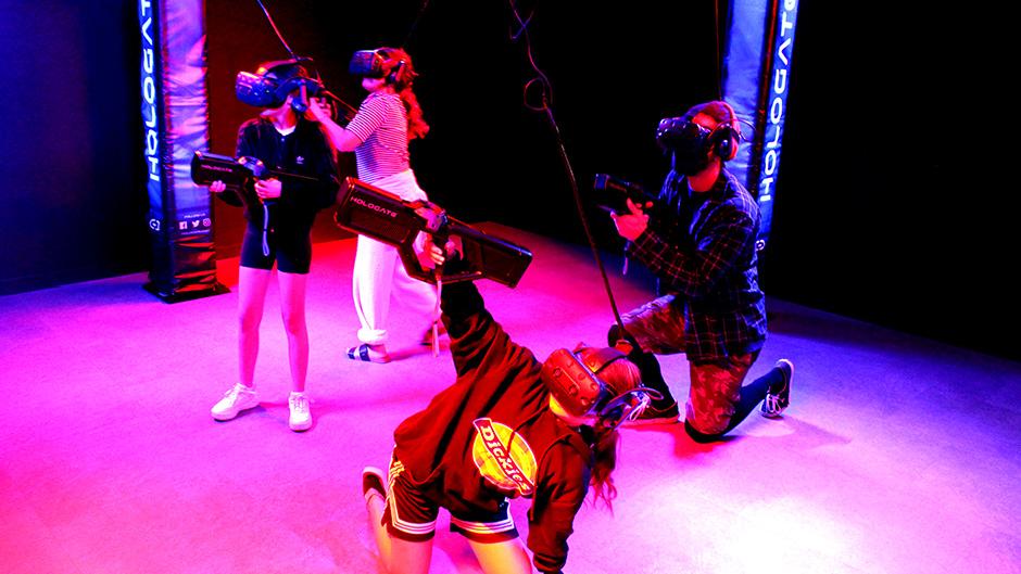 Play in a stunning virtual reality arena, with an array of games to choose from with Hologate! 
