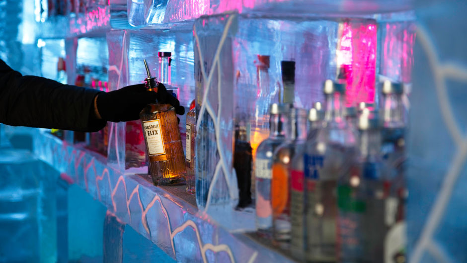Enjoy a night out in a Scandinavian-inspired cocktail lounge built from over 25 tonnes of hand-carved, glass-like ice architecture!