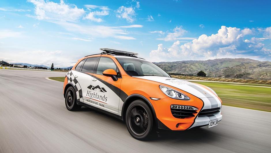 Experience a taxi ride like no other in a Porsche Cayenne Turbo ride at Highlands Motorsport Park! 