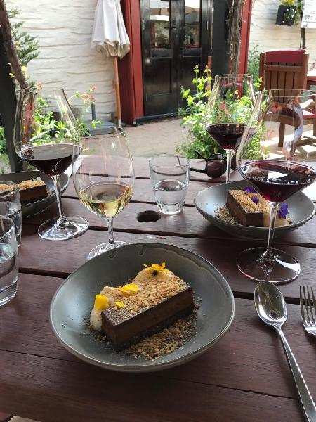 Our delicious dessert and matching wines at Gibbston Valley 
