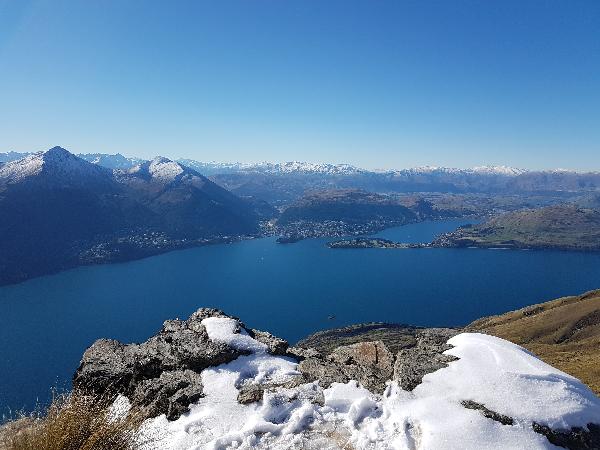 View from "the ledge' across to Queenstown - what a day !
