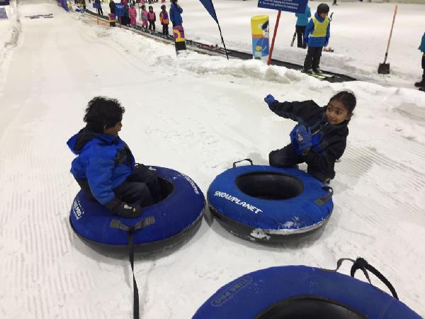 Having fun at Snow Planet!