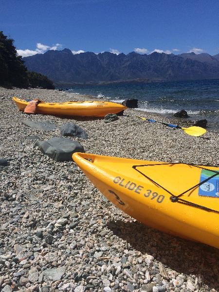 Kayaks on Lake Wakatipu 