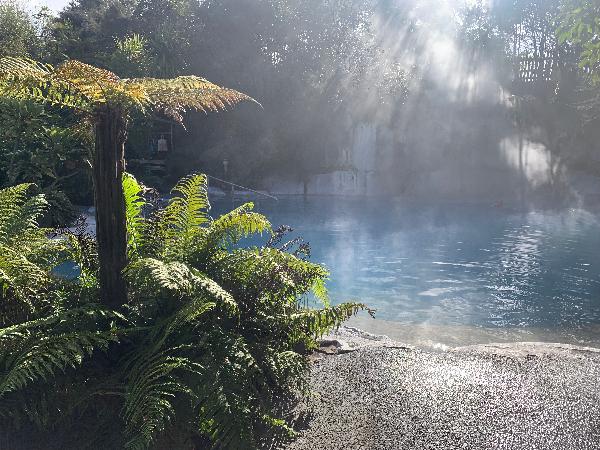 Tranquil spa hot pools