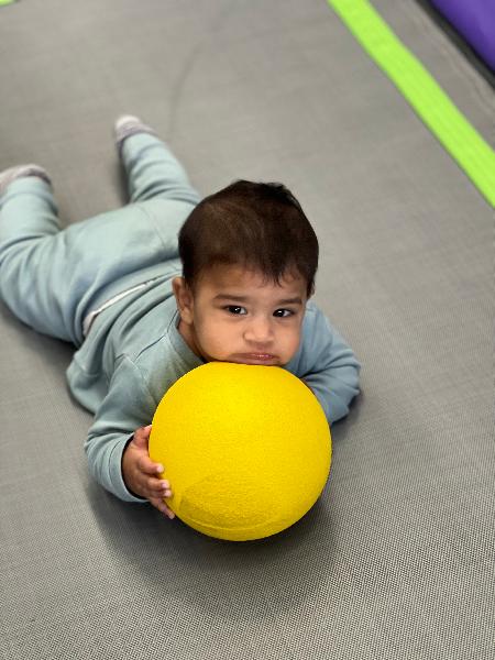 Humpty Dumpty on trampoline