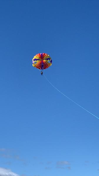 Parasailing for the first time!