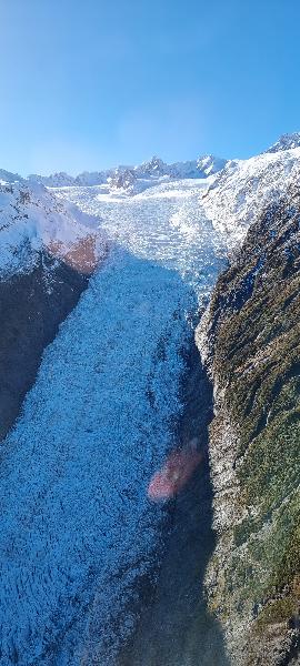 Fox Glacier with landing