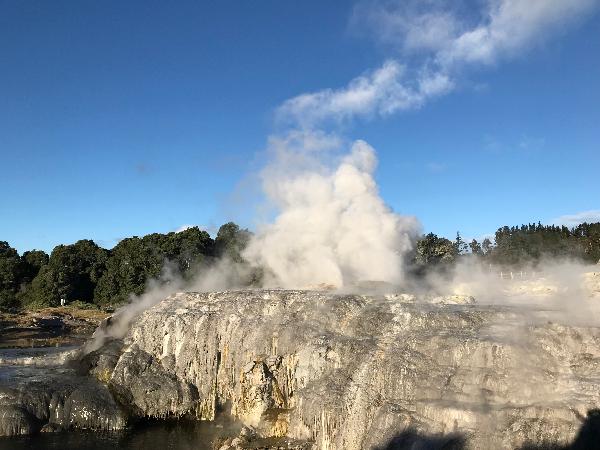 This is Rotorua it was so amazing it was hard to believe that the steam is coming from below